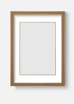 Empty photo frame template. Realistic  mockup on transparent background Stock Illustration