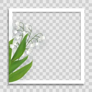 Empty Photo Frame Template with Spring Flowers for Media Post  in Social Netw イラスト素材
