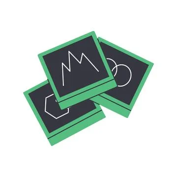 Empty photo frames. Vector illustration. Stock Illustration