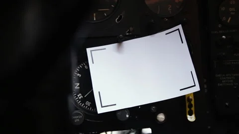An Empty Photo Inside the Cabin Of An Old Fighter Jet.  Stock Footage 134659429