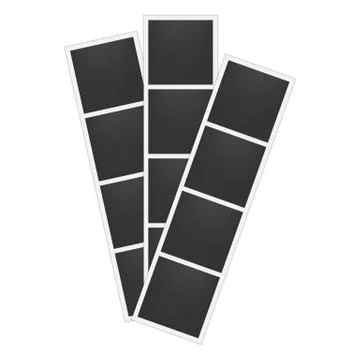 Empty photos frames. Photo booth vector. Template for photo, image. Photos pa Stock Illustration