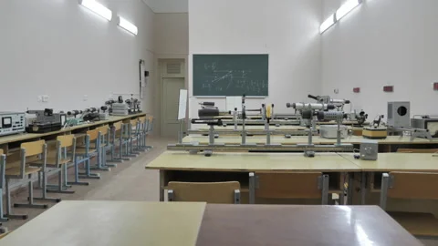 Empty Physics Class In University, College, School 스톡 동영상 240566239