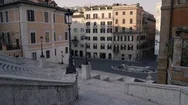 Empty Piazza Di Spagna Rome Italy Covid19 Quarantine Stock Footage