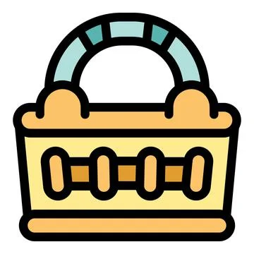 Empty picnic basket with arched handle ready for outdoor lunch Illustration