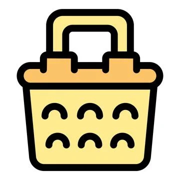 Empty picnic basket with handle ready for outdoor lunch Illustration