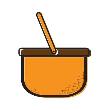 Empty picnic basket icon Stock Illustration