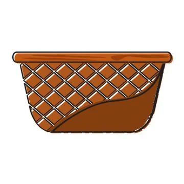 Empty picnic basket icon Stock Illustration