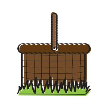 Empty picnic basket icon Stock Illustration