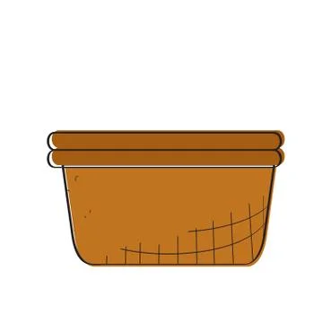Empty picnic basket icon Stock Illustration