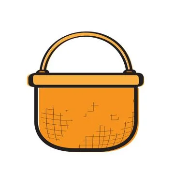 Empty picnic basket icon Stock Illustration