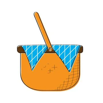 Empty picnic basket icon 스톡 일러스트