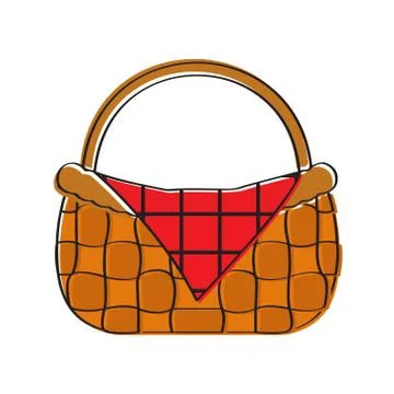 Empty picnic basket icon Stock Illustration