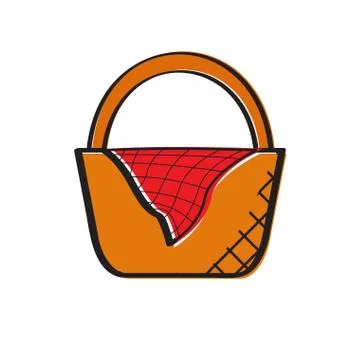 Empty picnic basket icon Stock Illustration