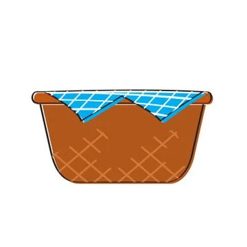 Empty picnic basket icon Stock Illustration
