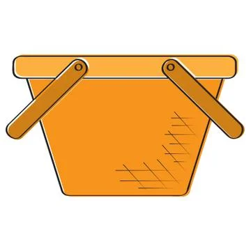 Empty picnic basket icon 스톡 일러스트