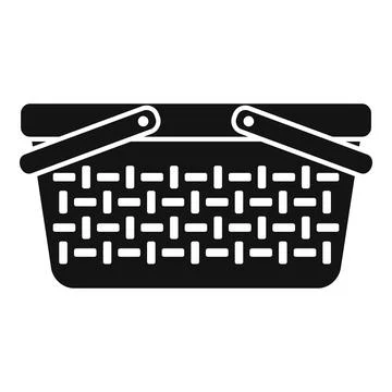 Empty picnic basket icon representing outdoor dining Illustration