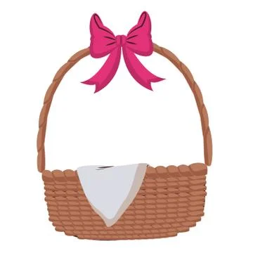 Empty picnic basket Stock Illustration