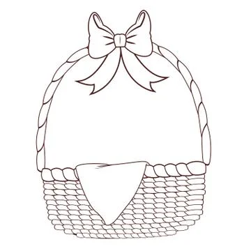 Empty picnic basket Stock Illustration