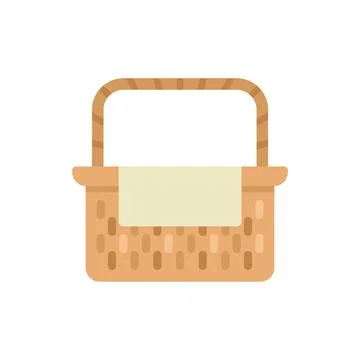 Empty picnic basket waiting to be filled for a day trip Stock Illustration