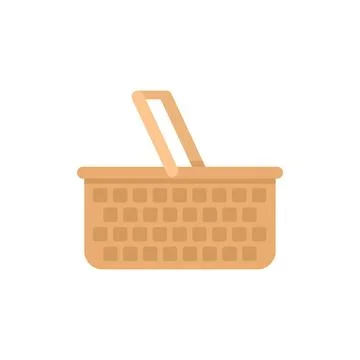 Empty picnic basket waiting to be filled with food and taken outdoors Illustration