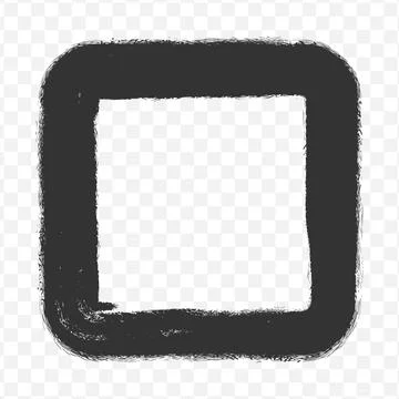 Empty picture frame isolated on transparent background. Stock Illustration