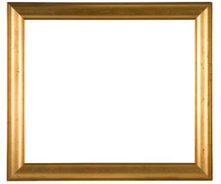 Empty picture frame isolated on white background Stock Photos