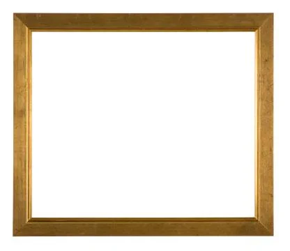 Empty picture frame isolated on white background Stock Photos