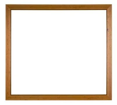 Empty picture frame isolated on white background Stock Photos
