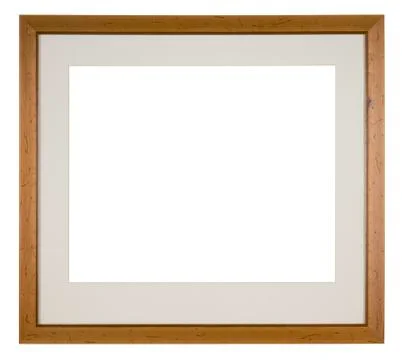 Empty picture frame isolated on white background Stock Photos