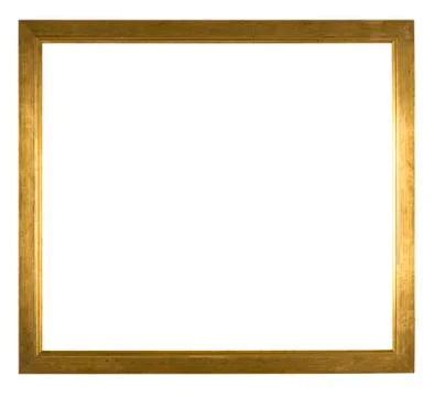 Empty picture frame isolated on white background Stock Photos