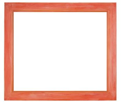 Empty picture frame isolated on white background Stock Photos