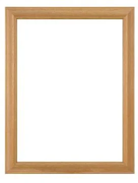 Empty picture frame isolated on white background Stock Photos