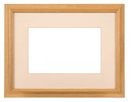 Empty picture frame isolated on white background Stock Photos