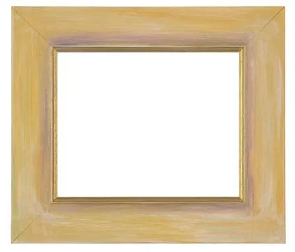 Empty picture frame isolated on white background Stock Photos