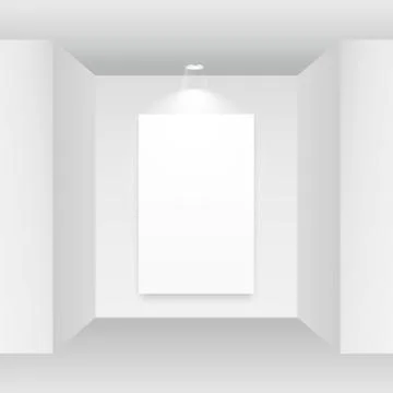Empty picture frame on white background Illustrazione stock