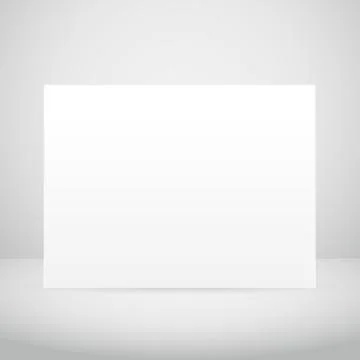 Empty picture frame in white room Illustrazione stock