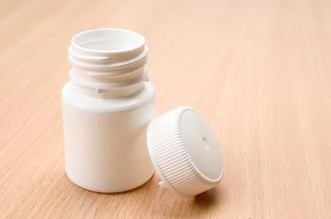 Empty pill bottle Stock Photos