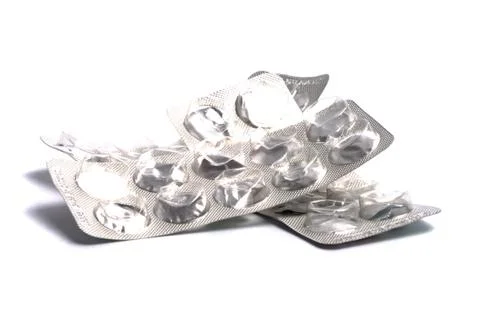 Empty pill-package Stock Photos