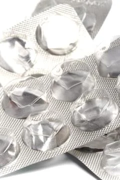 Empty pill package Stock Photos