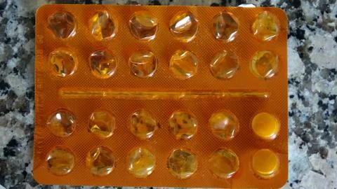 Empty pill packaging Stock Photos