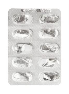 Empty pills package Stock Photos