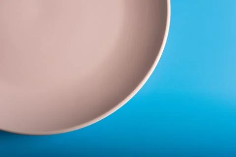 Empty pink circular plate Stock Photos
