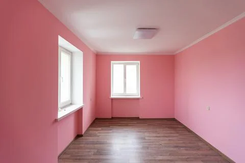 Empty pink room interior for design and decoration 스톡 사진