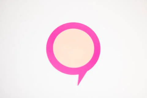 Empty Pink Speech Bubble Stock Photos