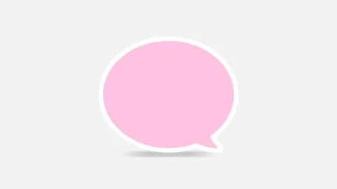 Empty pink speech bubbles single for ad, comic speech bubbles doodle or stick Illustrazione stock