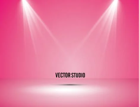Empty pink studio room, light detector, used as background for display your Illustrazione stock