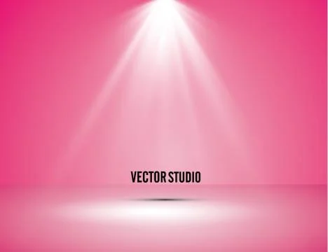Empty pink studio room, light detector, used as background for display your Stock Illustration