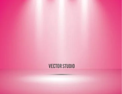 Empty pink studio room, light detector, used as background for display your Illustrazione stock