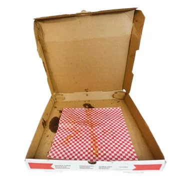 Empty pizza box Stock-Fotos