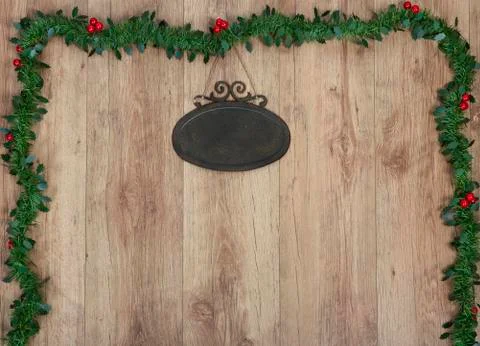 Empty placard Christmas Stock Photos